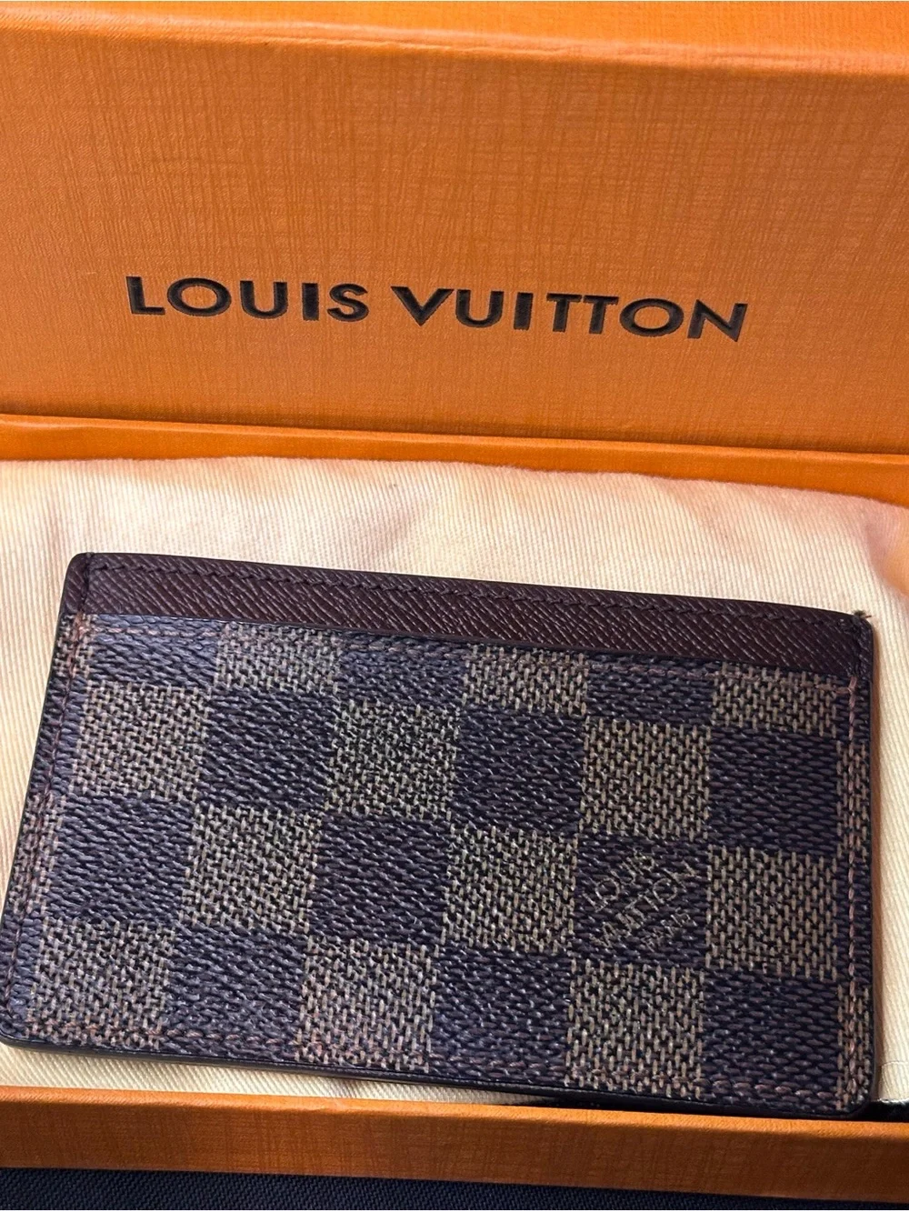 Louis Vuitton N61722 Port Carte Card Case Damier Brown